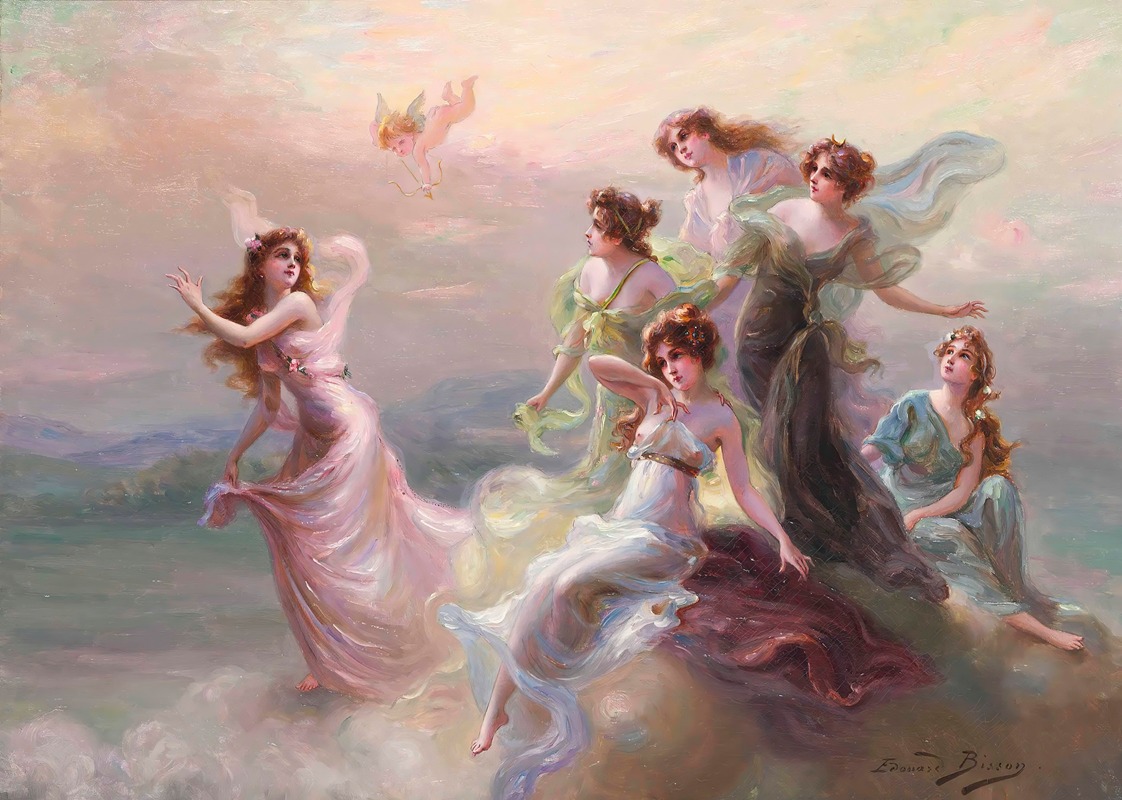 The Dance of the Nymphs and Cupid (c. 1900) — Édouard Bisson
